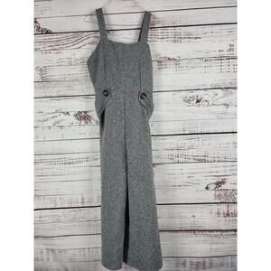 Sage The Label Square Neck Cropped Jumpsuit XS Womens Grey Sleeveless